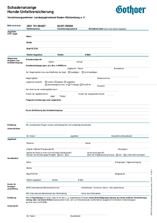 Schadensmeldung Hundeunfall >> HIER KLICKEN ! pdf-preview