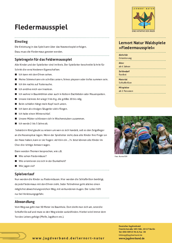 Waldspiel "Die Fledermaus" >> Hier Klicken !! pdf-preview